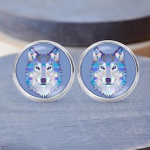Wolf Stud Earrings, Wolf Necklace, Wolf Jewelry, Dangle Earrings, Animal Earrings, Gift For Her
