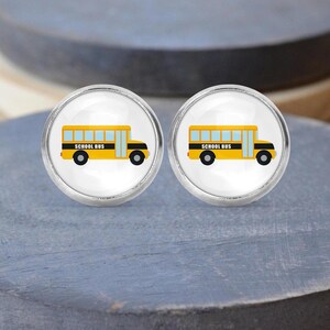 Schulbus Ohrringe, Bus Halskette, Schulbusfahrer Geschenk, Lehrer Geschenke, Bus Anhänger