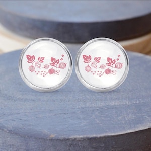 Gooseberry Pyrex Stud Earrings, Pyrex Necklace, Plant Jewelry, Dangle Earrings, Pyrex Earrings, Gift For Her