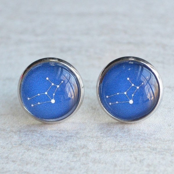 Virgo Stud Earrings Virgo Necklace Virgo Gift Virgo Jewelry Zodiac Jewelry Constellation Birthday Gifts