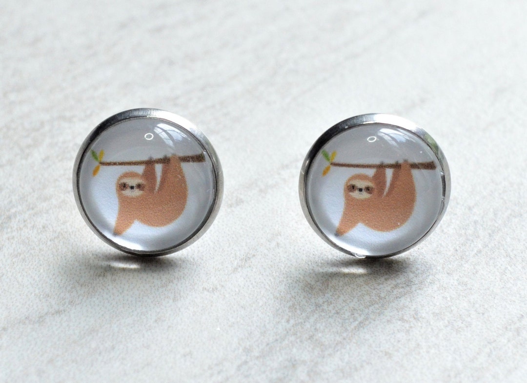 Sloth stud earrings Clearance