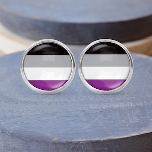 Asexual Flagge Ohrringe, Asexual Halskette, Asexual Schmuck, Pride Ohrringe, baumeln Ohrringe