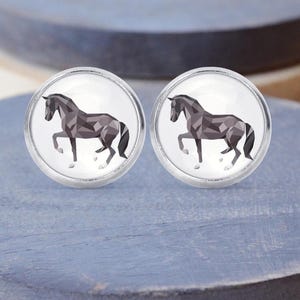 Pendientes de caballo, collar de caballo, joyería de caballo, pendientes ecuestres, regalo para amantes de los caballos, pendientes colgantes, pendientes con cierre de palanca