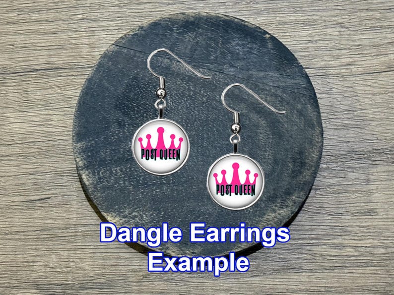 Individuelles Logo Ohrringe, Manschettenknöpfe, Schlüsselbund, Halskette, personalisierter Schmuck Bild 9