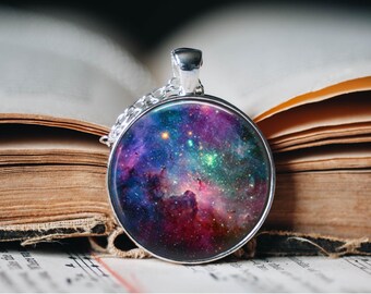 Galaxy Stars Pendant Necklace, Stars Jewelry, Space Earrings