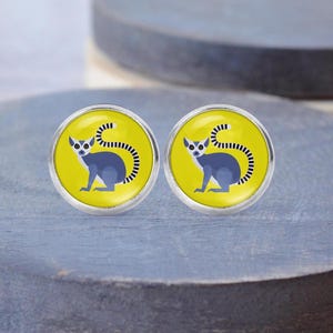 Lemur Stud Earrings, Lemur Necklace, Lemur Jewelry, Dangle Earrings, Animal Earrings, Gift For Her