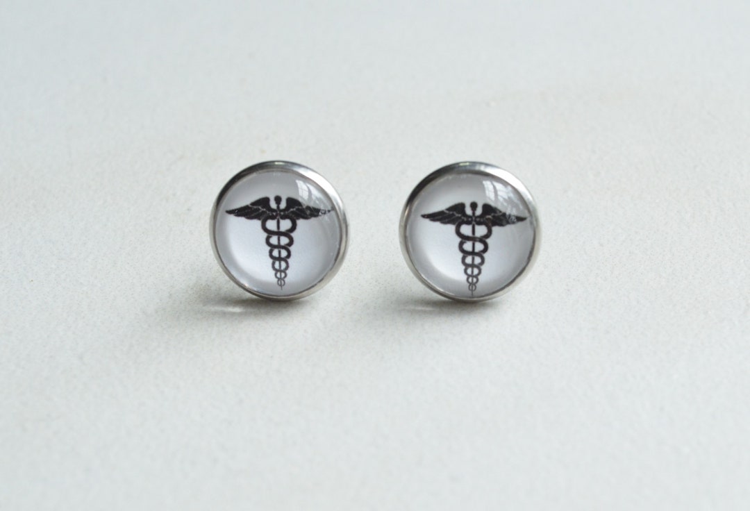 Nurse Stud Earrings Nurse Necklace Doctor Gift Cuff Links Etsy