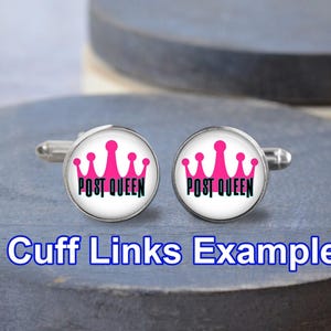 Individuelles Logo Ohrringe, Manschettenknöpfe, Schlüsselbund, Halskette, personalisierter Schmuck Bild 7