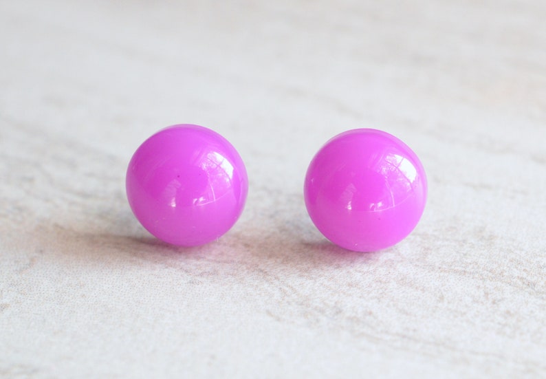 Neon Yellow Stud Earrings Lucite Post Earrings Gift for Woman Etsy