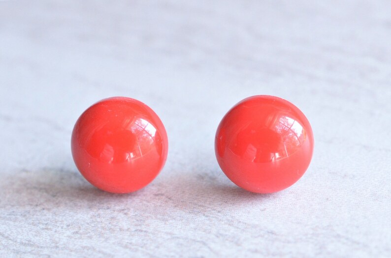 Neon Yellow Stud Earrings Lucite Post Earrings Gift for Woman Etsy