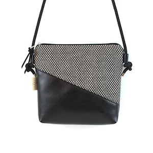 Umhängetasche "JORNA" / Festivaltsche, Crossbody Tasche, Schultertasche, Handtasche, Tasche klein / Vegan, Kunstleder, Schwarz
