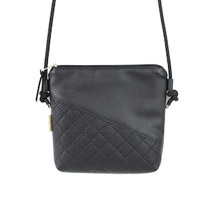 Umhängetasche "SOLENNE" / Festivaltasche, Crossbody Tasche, Schultertasche, Handtasche, Tasche klein / Vegan, Kunstleder, Schwarz