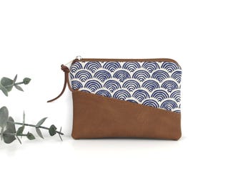 Mini-Geldbörse, Geldbeutel, Portemonnaie, Schlüsseletui, Etui / Vegan, Kunstleder