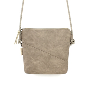 Umhängetasche "TORY" / Festivaltasche, Crossbody Tasche, Schultertasche, Handtasche, Tasche klein / Vegan, Kunstleder, Taupe
