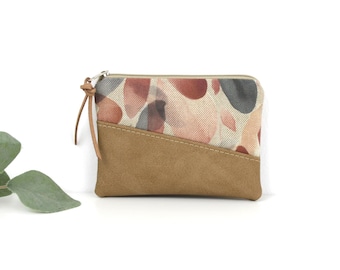 Mini-Geldbörse, Geldbeutel, Portemonnaie, Schlüsseletui, Etui / Vegan, Kunstleder
