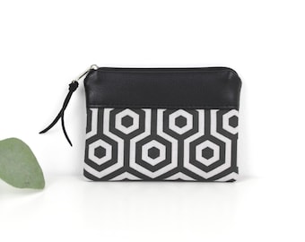 Mini-Geldbörse, Geldbeutel, Portemonnaie, Schlüsseletui, Etui / Vegan, Kunstleder