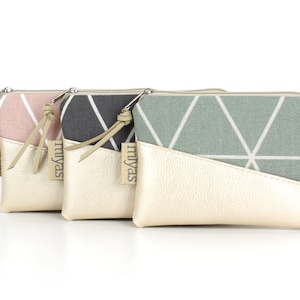 Mini-Geldbörse, Geldbeutel, Portemonnaie, Schlüsseletui, Etui / Vegan, Kunstleder