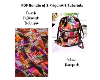 Crumb Patchwork & Backpack Sewing Tutorials PDF Bundle
