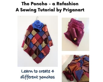 The Poncho, Sewing Tutorial, PDF Tutorial, Instant Download