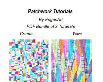 PDF Bundle of 2 Landscape Patchwork Tutorials, PDF Tutorials, Instant Download