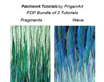 PDF Bundle of 2 Landscape Patchwork Tutorials, PDF Tutorials, Instant Download