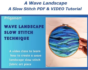 Paisaje de olas: tutorial en PDF y vídeo de puntada lenta