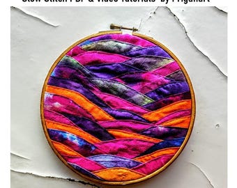 A Wave Landscape - A Slow Stitch PDF & VIDEO Tutorial