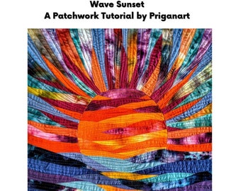 Wave Sunset, patchwork-tutorial, pdf-tutorial, direct downloaden