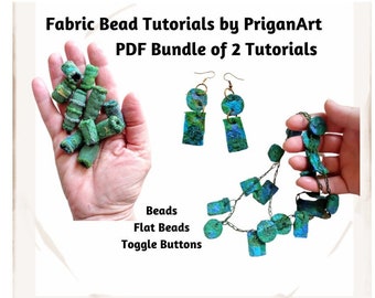 PDF Bundle of 2 Bead and Button Tutorials, PDF Tutorials, Instant Download