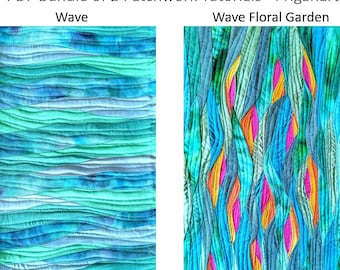 Wave Landscape Patchwork Tutorials: PDF Bundle, Sewing Technique (Digital Download)