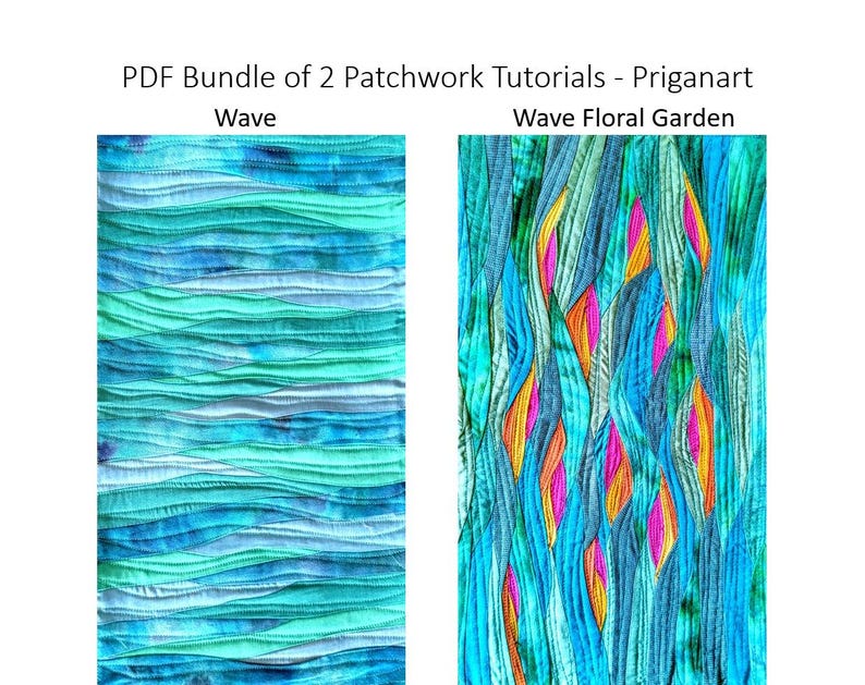 wave landscape and wave floral garden pdf tutorials