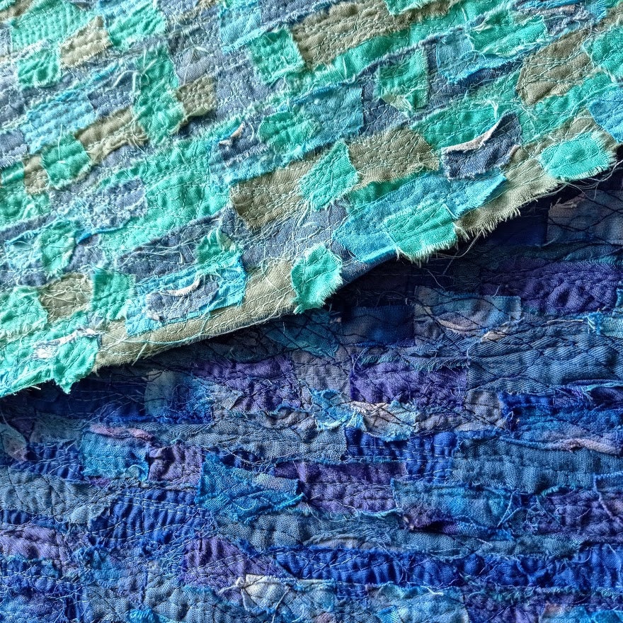 Creating Upcycled Fabric Quilted Texture Tutorial PDF Etsy