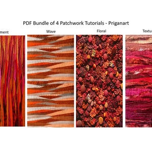 bundle of 4 pdf quilting and patchwork tutorials