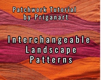 Patrón de colcha con paisajes intercambiables: Tutorial de colcha artística (Descarga en PDF)