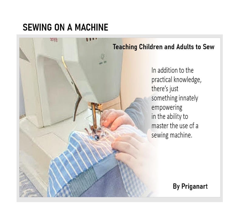 Sewing on a machine teaching children and adults to sew on a sewing machine pdf tutorial