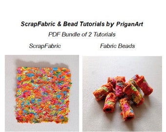 Scrap Fabric and Bead Tutorials, DIY Fabric Beads (PDF Bundle)