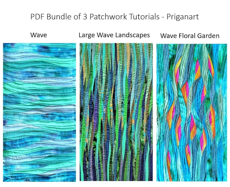 3 wave landscape patchwork pdf tutorials