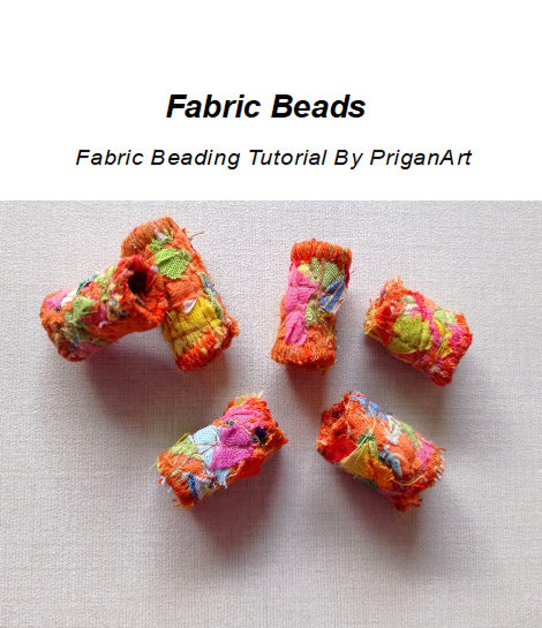 Fabric Bead Tutorial Handmade Beads Tutorial PDF Tutorial Etsy UK