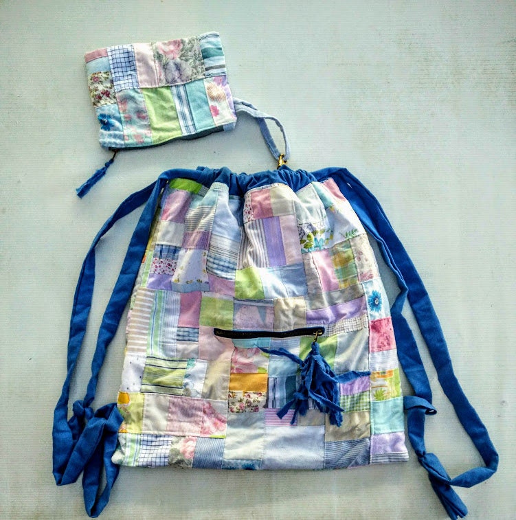 Fabric Drawstring Backpack Sewing Tutorial PDF Tutorial Etsy