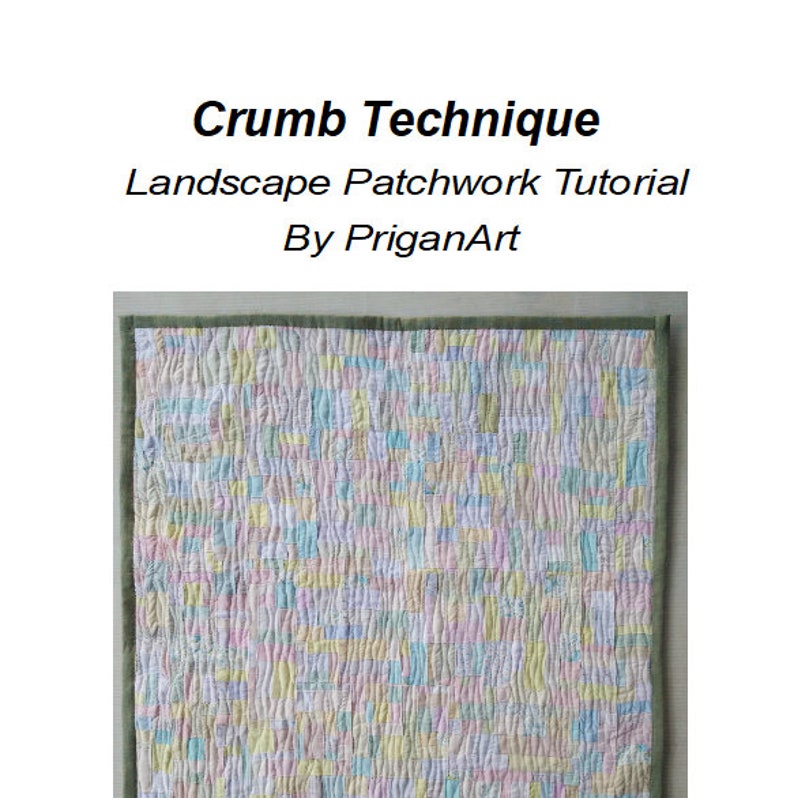 Pode incluir: Um close-up de um edredom colorido de patchwork feito usando a t&eacute;cnica da migalha. O edredom &eacute; feito de pequenos quadrados de tecido em v&aacute;rios tons de rosa, amarelo, azul e verde. O edredom &eacute; enfeitado com um tecido verde escuro.