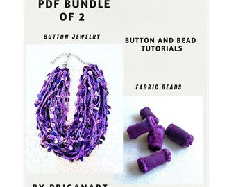PDF Bundle of 2 Bead and Button Tutorials, PDF Tutorials, Instant Download