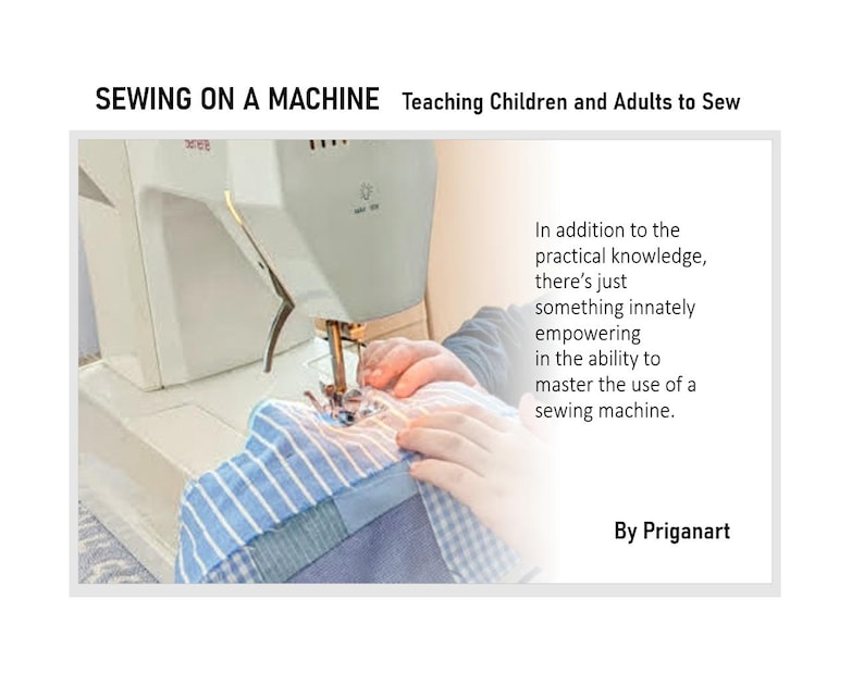 Sewing on a machine teaching children and adults to sew on a machine pdf tutorial