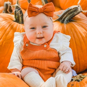 Fall bows, fall bow set, mustard bows, plum bows, gray bows, navy bows, red bows, fabric bows, bows on clips, bows on headbands, baby bows image 5