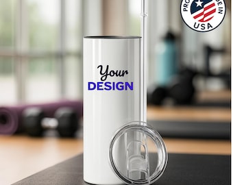 Custom UV Printed 20oz Tumbler: Insulated Stainless Steel Travel Cup - Personalized Gift for Him, Birthday Present