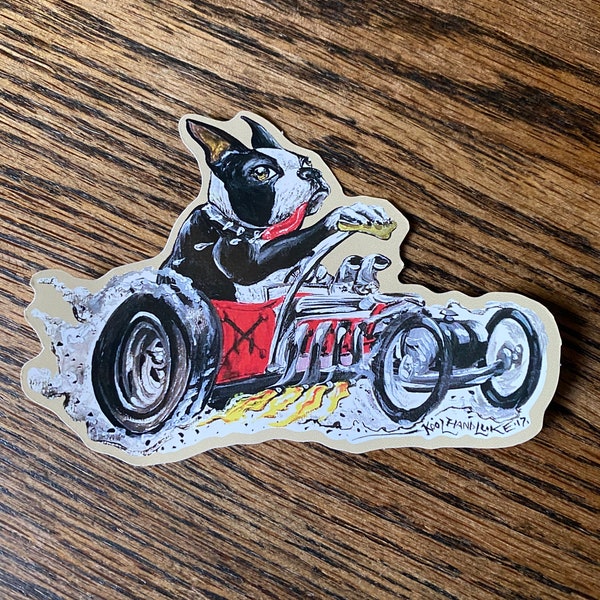 Hot Rod Dog Sticker