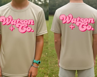 Mock up | A4 NB3142 YOUTH Short Sleeve Dry Fit Tee | Sand Mockup | Front and Back Options | Real Model | Trendy Athletic Outdoor Fit