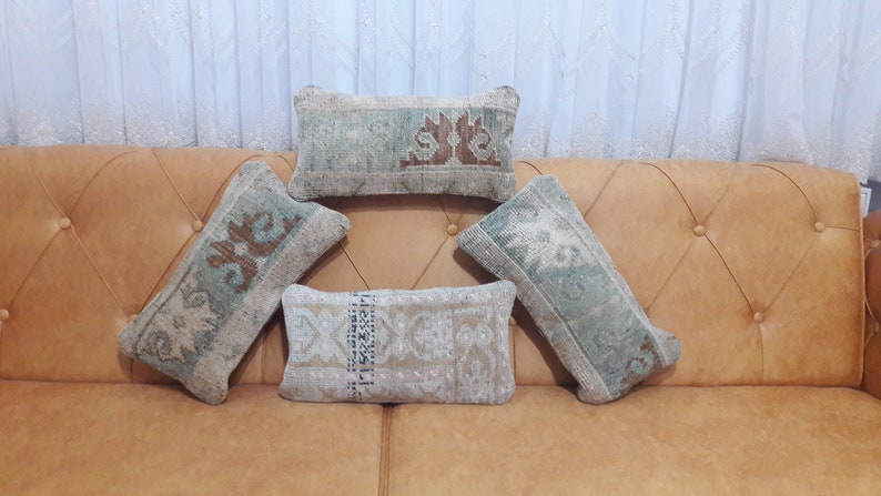 Vintage pairs cushion covers,rug set pillow,four cushion covers,pillow covers,furniture pillow,oushak pillow rug,oushak rug,decorative rug