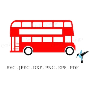 London Bus SVG, Red Bus SVG, London Bus clipart, Britain clipart, Cricut cut-bestanden, silhouet snijden bestanden, commerciële licentie, digitaal bestand