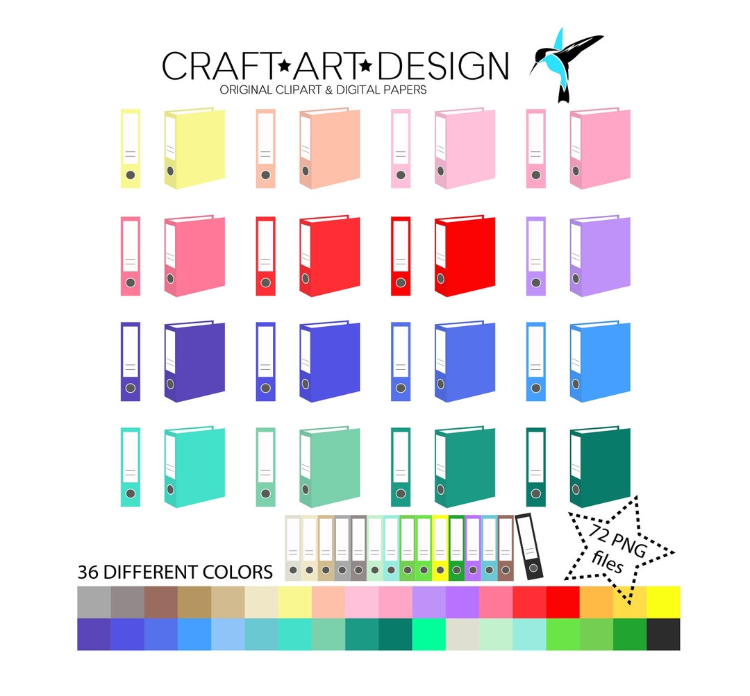 File Folder Clipart . Digital Office Folder Clip Art . Personal and ...