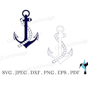 Anchor SVG, Anchor Cut File , Anchor Clipart, Anchor Silhouette, Anchor Cricut. Nautical SVG, Nautical Clipart. Digital File.